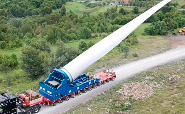 wind turbine heavy haul transport carriers