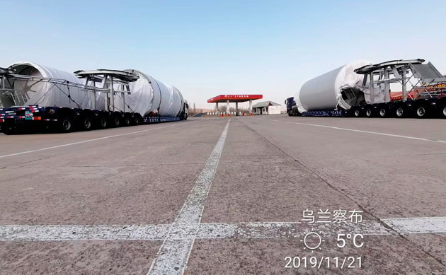 Wind Turbine Tower Transportation