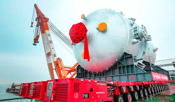 World's Largest Completion And Sailing Of Sd Patented Ethylene Oxide Reactor
